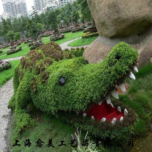 仿真绿雕仿真绿色植物雕塑骆驼大型动物雕塑景观工程装饰